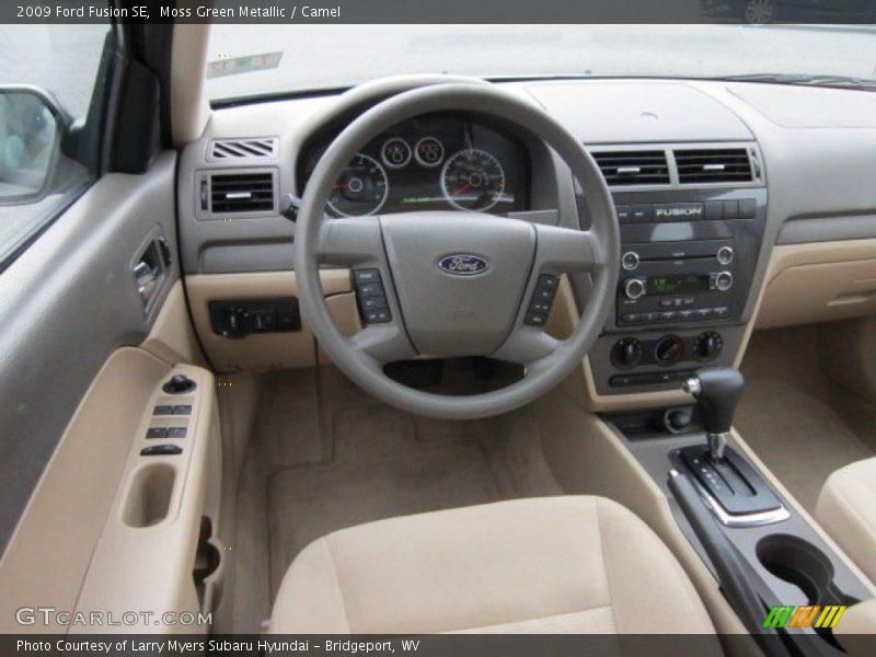 Moss Green Metallic / Camel 2009 Ford Fusion SE