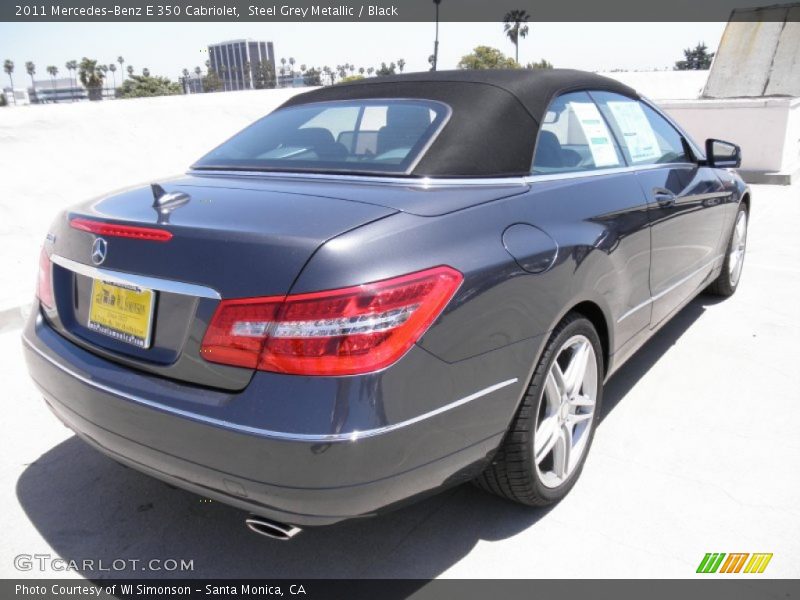 Steel Grey Metallic / Black 2011 Mercedes-Benz E 350 Cabriolet