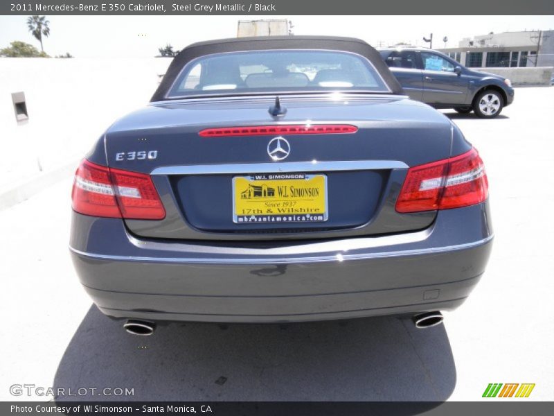 Steel Grey Metallic / Black 2011 Mercedes-Benz E 350 Cabriolet