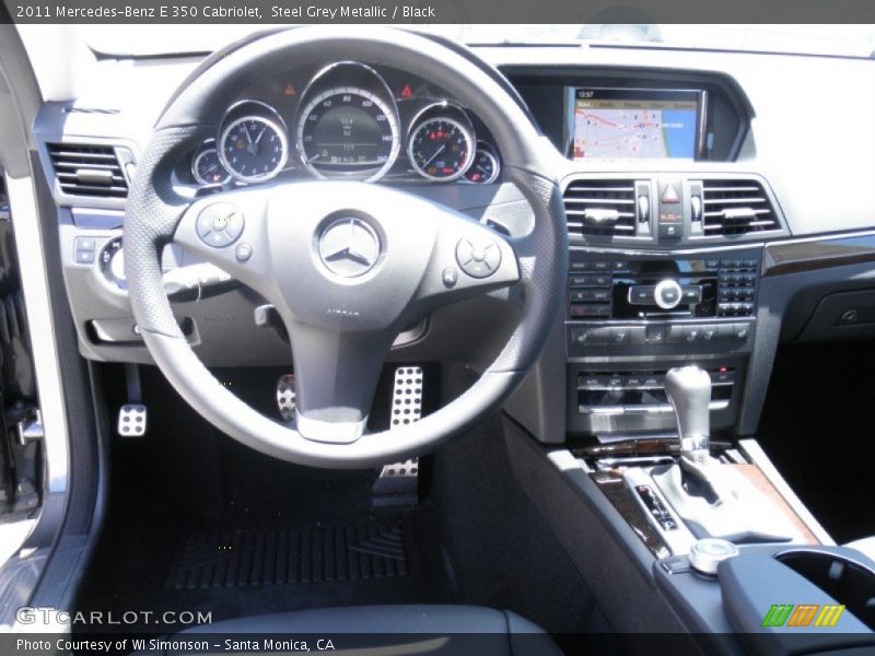 Steel Grey Metallic / Black 2011 Mercedes-Benz E 350 Cabriolet
