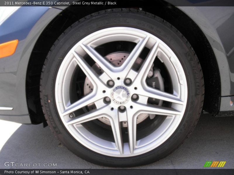 Steel Grey Metallic / Black 2011 Mercedes-Benz E 350 Cabriolet