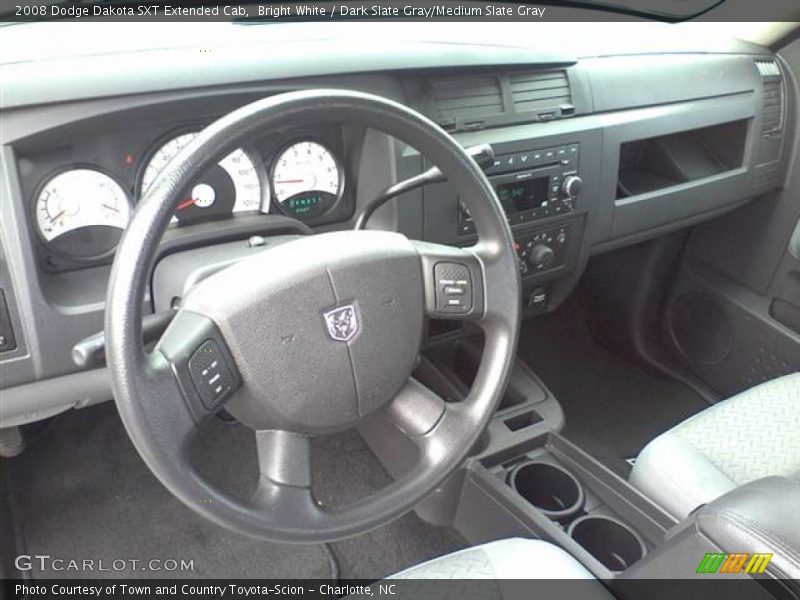 Bright White / Dark Slate Gray/Medium Slate Gray 2008 Dodge Dakota SXT Extended Cab