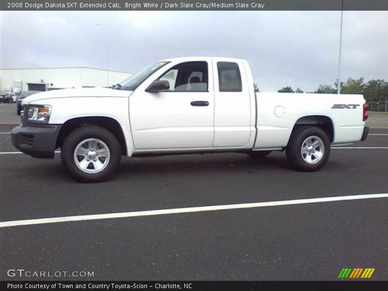 Bright White / Dark Slate Gray/Medium Slate Gray 2008 Dodge Dakota SXT Extended Cab