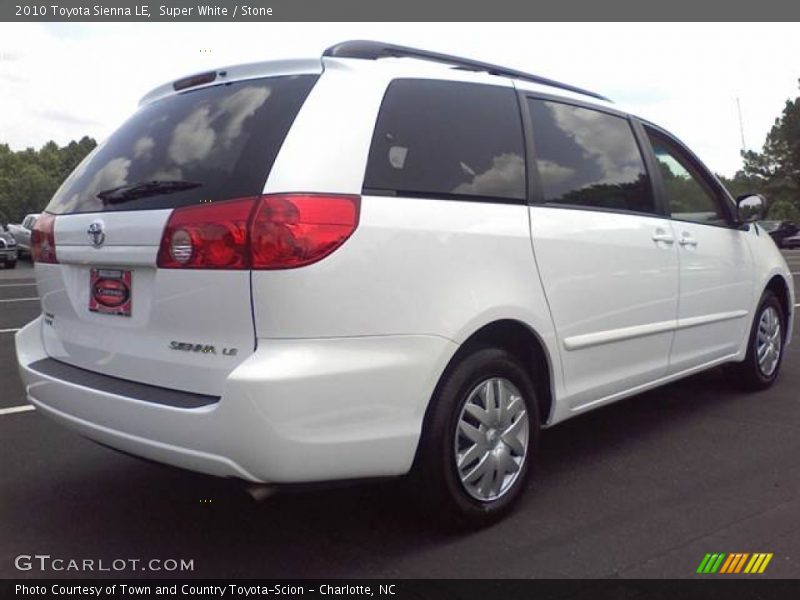 Super White / Stone 2010 Toyota Sienna LE