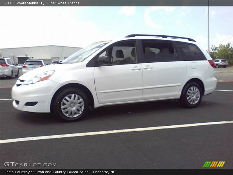 Super White / Stone 2010 Toyota Sienna LE