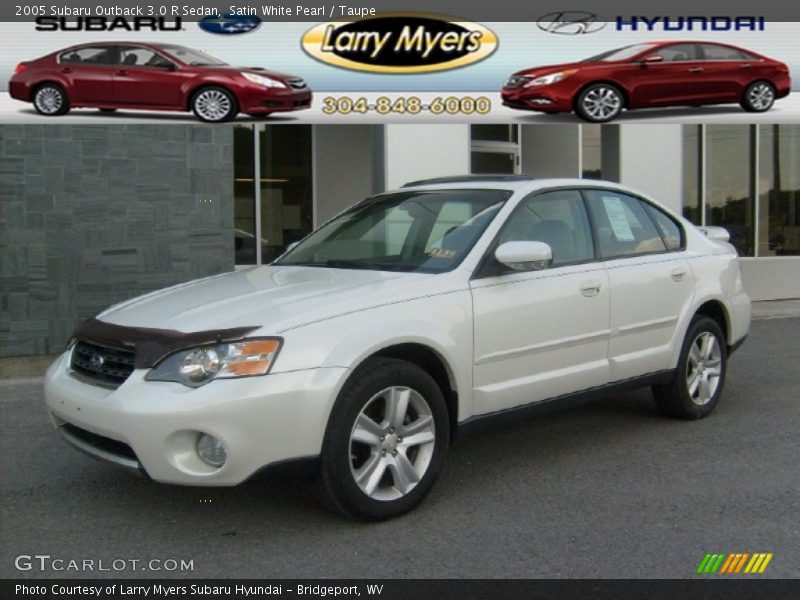 Satin White Pearl / Taupe 2005 Subaru Outback 3.0 R Sedan