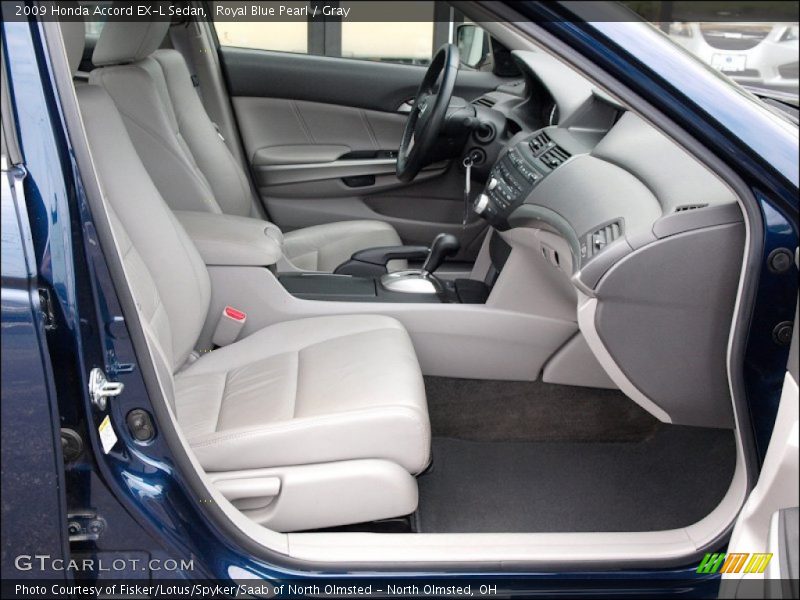 Royal Blue Pearl / Gray 2009 Honda Accord EX-L Sedan