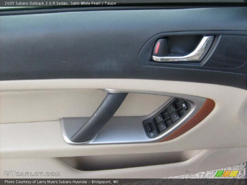 Satin White Pearl / Taupe 2005 Subaru Outback 3.0 R Sedan