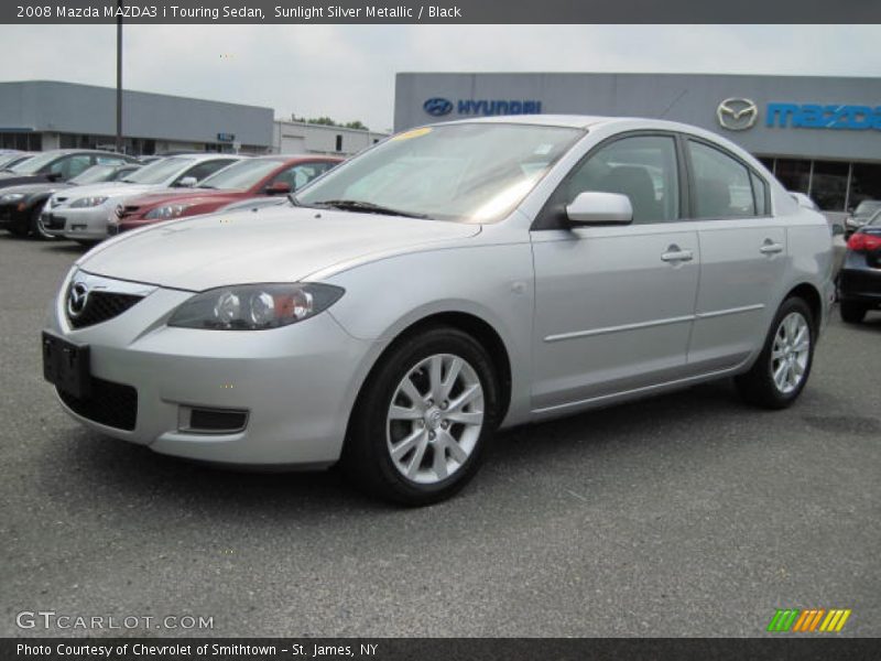 Sunlight Silver Metallic / Black 2008 Mazda MAZDA3 i Touring Sedan