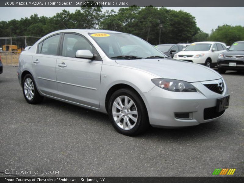 Sunlight Silver Metallic / Black 2008 Mazda MAZDA3 i Touring Sedan