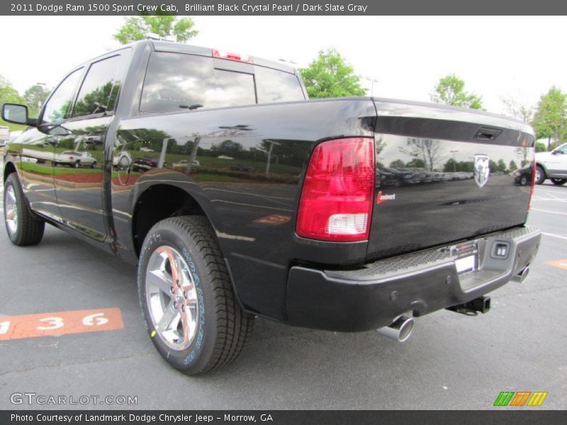 Brilliant Black Crystal Pearl / Dark Slate Gray 2011 Dodge Ram 1500 Sport Crew Cab
