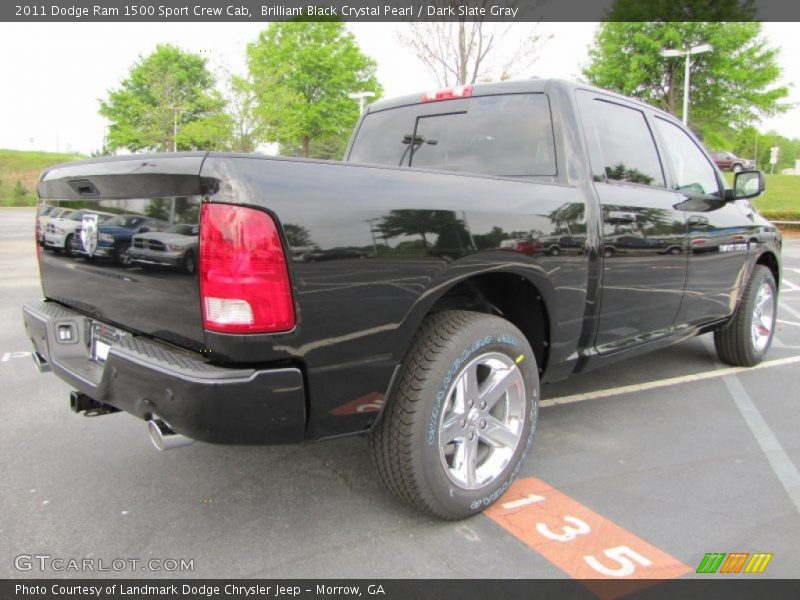 Brilliant Black Crystal Pearl / Dark Slate Gray 2011 Dodge Ram 1500 Sport Crew Cab