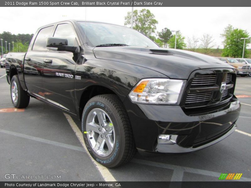 Brilliant Black Crystal Pearl / Dark Slate Gray 2011 Dodge Ram 1500 Sport Crew Cab
