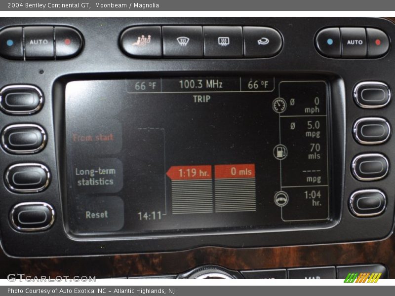 Controls of 2004 Continental GT 