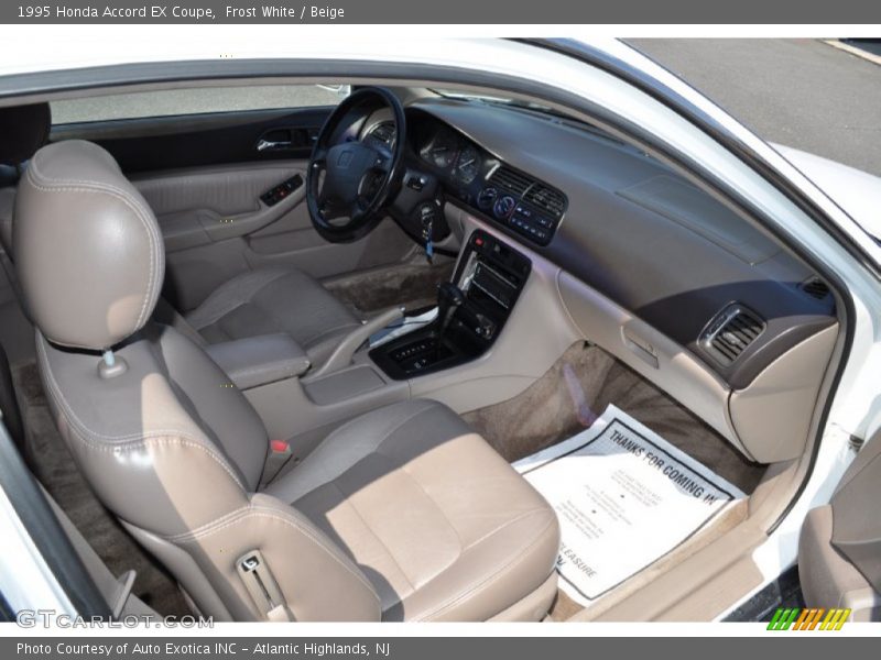 Frost White / Beige 1995 Honda Accord EX Coupe