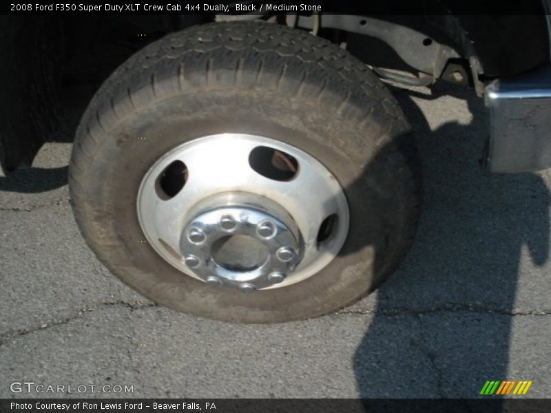Black / Medium Stone 2008 Ford F350 Super Duty XLT Crew Cab 4x4 Dually