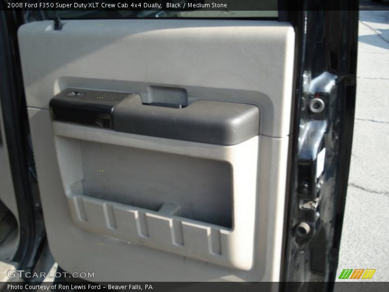 Black / Medium Stone 2008 Ford F350 Super Duty XLT Crew Cab 4x4 Dually