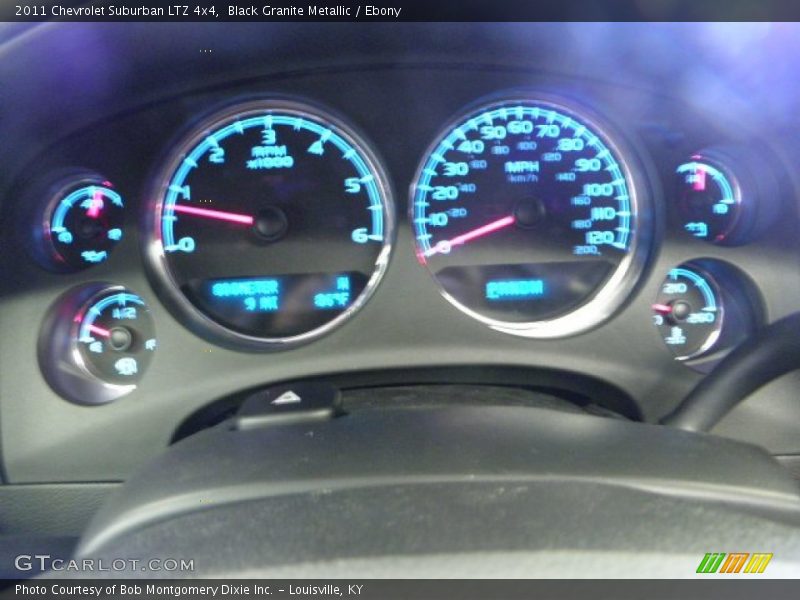 Black Granite Metallic / Ebony 2011 Chevrolet Suburban LTZ 4x4