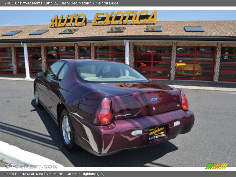 Berry Red Metallic / Neutral Beige 2003 Chevrolet Monte Carlo LS