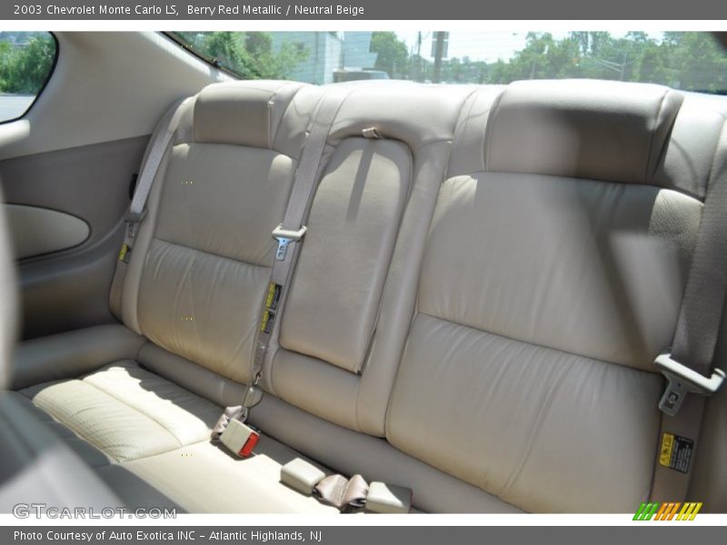 Berry Red Metallic / Neutral Beige 2003 Chevrolet Monte Carlo LS