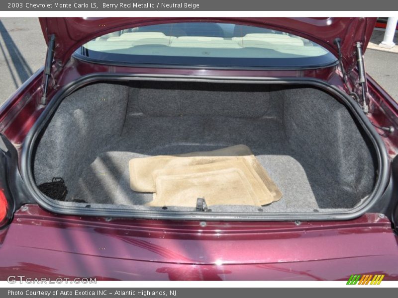 Berry Red Metallic / Neutral Beige 2003 Chevrolet Monte Carlo LS