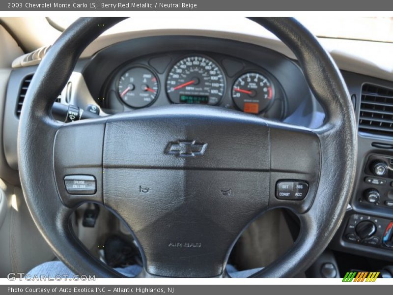 Berry Red Metallic / Neutral Beige 2003 Chevrolet Monte Carlo LS