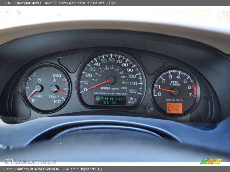 Berry Red Metallic / Neutral Beige 2003 Chevrolet Monte Carlo LS