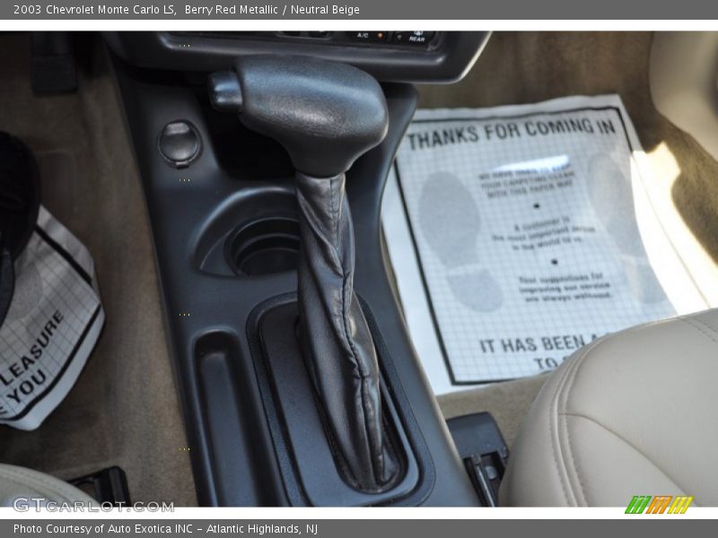 Berry Red Metallic / Neutral Beige 2003 Chevrolet Monte Carlo LS