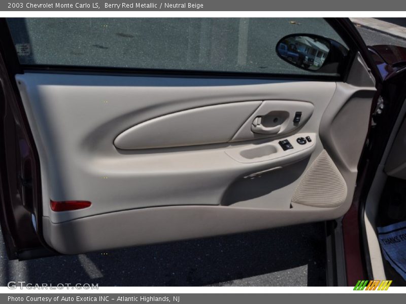 Berry Red Metallic / Neutral Beige 2003 Chevrolet Monte Carlo LS
