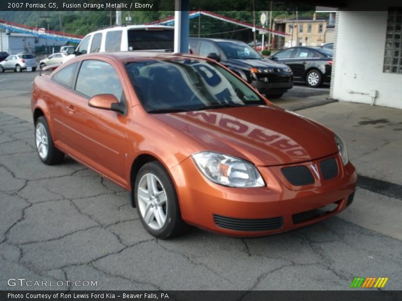 Fusion Orange Metallic / Ebony 2007 Pontiac G5