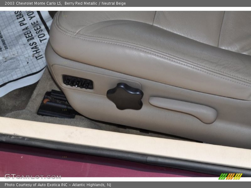 Berry Red Metallic / Neutral Beige 2003 Chevrolet Monte Carlo LS