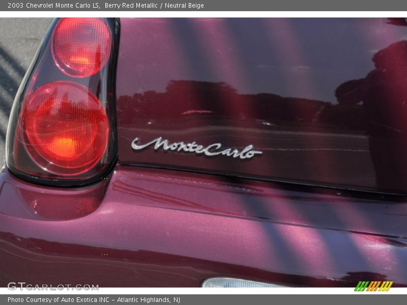 Berry Red Metallic / Neutral Beige 2003 Chevrolet Monte Carlo LS