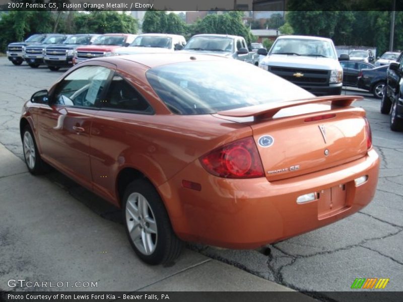 Fusion Orange Metallic / Ebony 2007 Pontiac G5