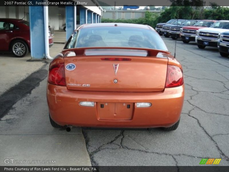 Fusion Orange Metallic / Ebony 2007 Pontiac G5