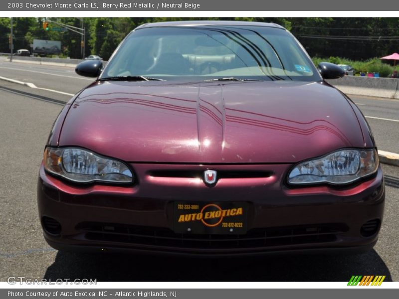 Berry Red Metallic / Neutral Beige 2003 Chevrolet Monte Carlo LS