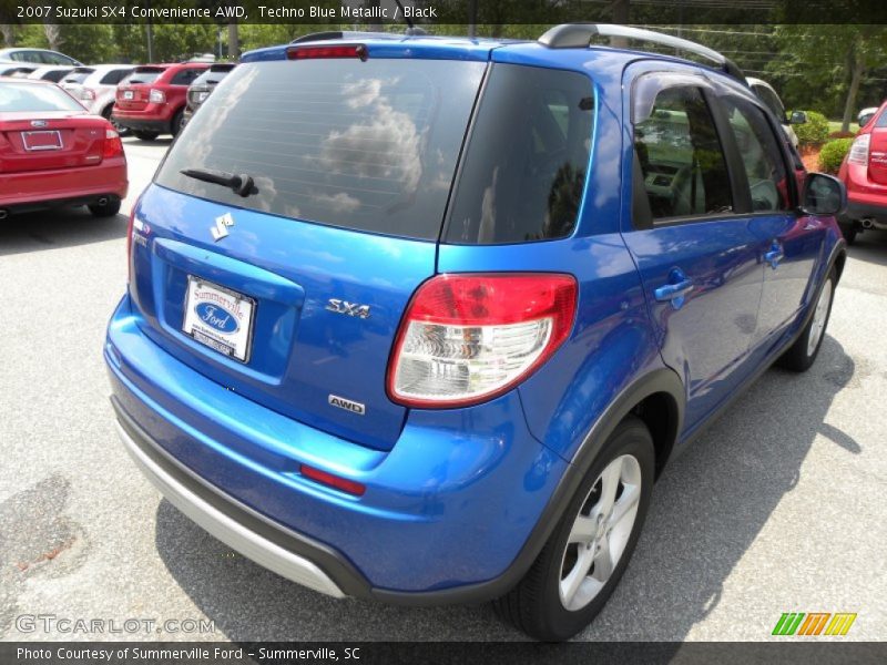 Techno Blue Metallic / Black 2007 Suzuki SX4 Convenience AWD