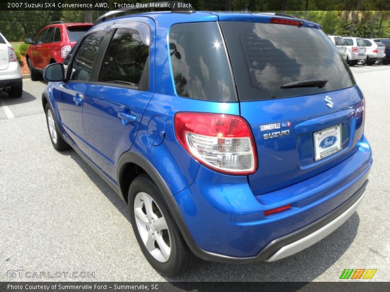 Techno Blue Metallic / Black 2007 Suzuki SX4 Convenience AWD