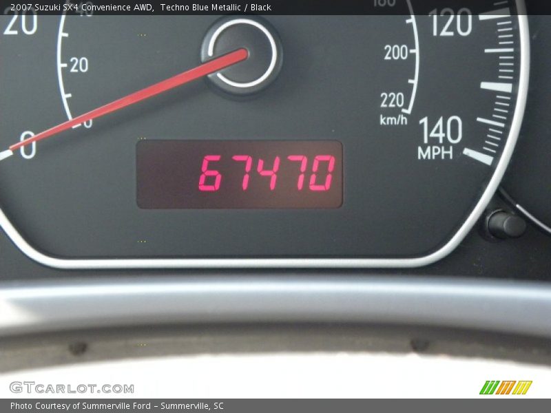 Techno Blue Metallic / Black 2007 Suzuki SX4 Convenience AWD