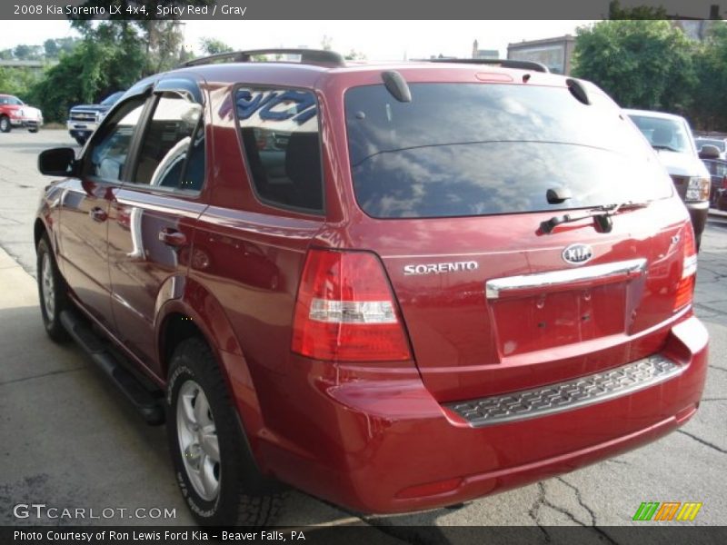 Spicy Red / Gray 2008 Kia Sorento LX 4x4