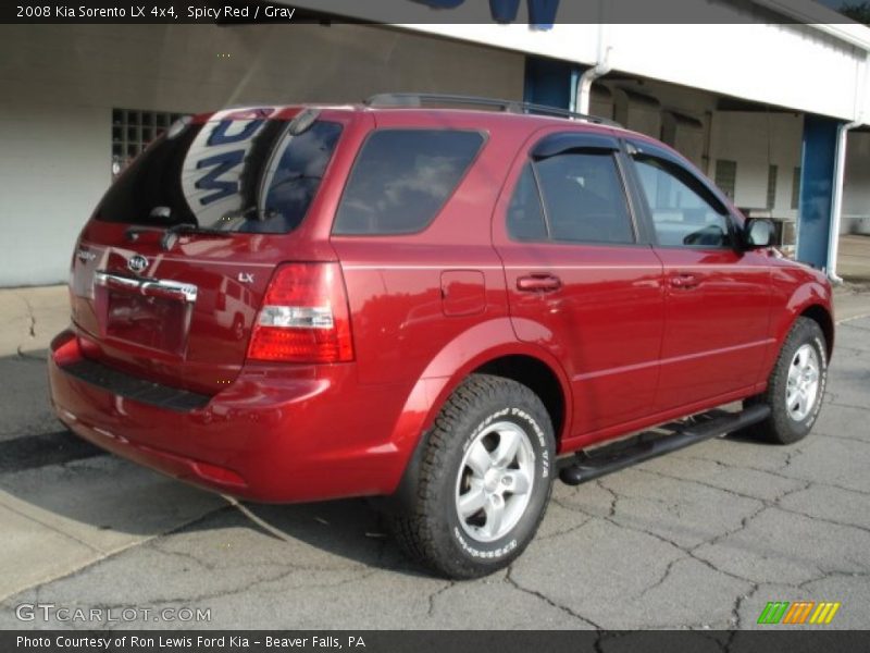 Spicy Red / Gray 2008 Kia Sorento LX 4x4