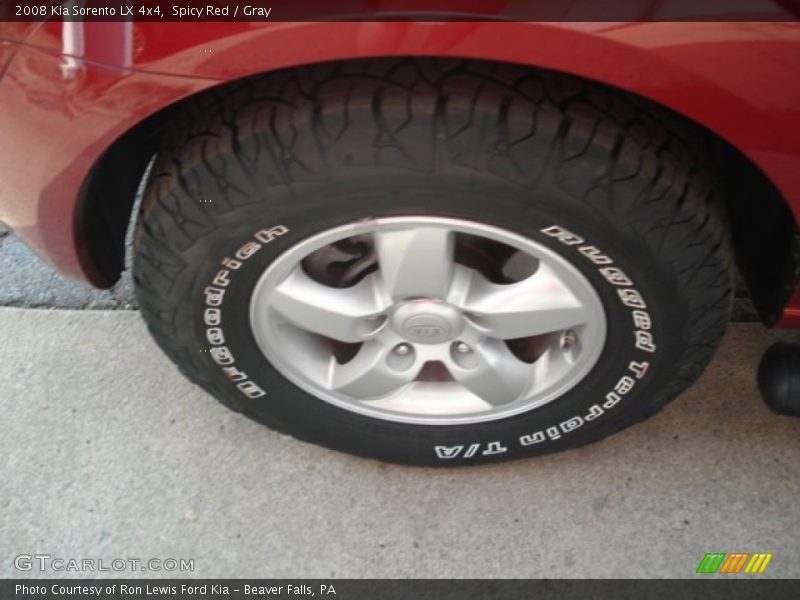 Spicy Red / Gray 2008 Kia Sorento LX 4x4