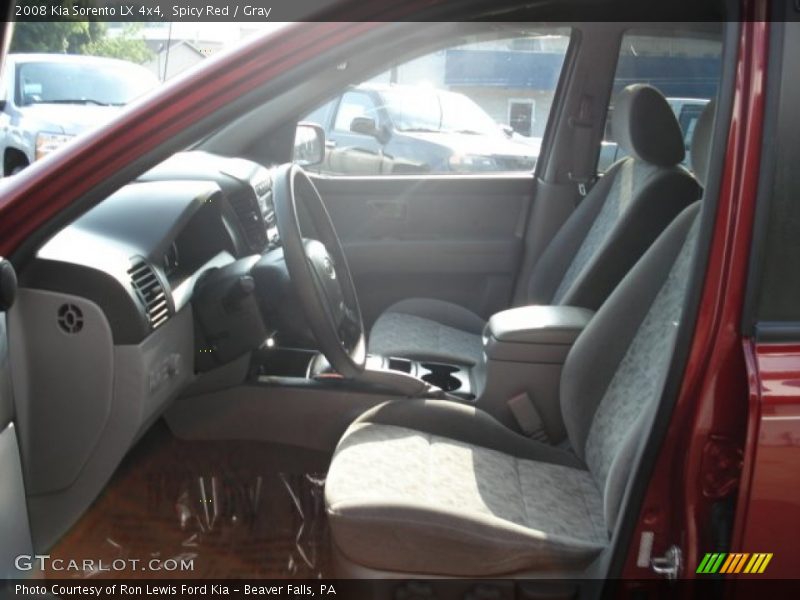 Spicy Red / Gray 2008 Kia Sorento LX 4x4