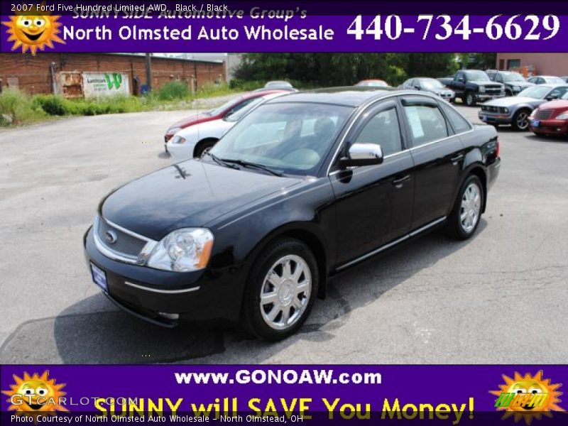 Black / Black 2007 Ford Five Hundred Limited AWD
