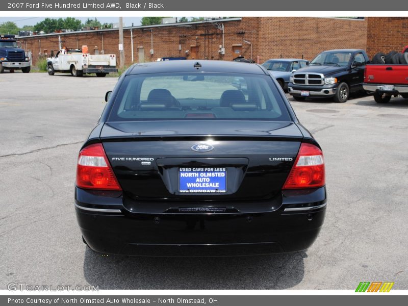 Black / Black 2007 Ford Five Hundred Limited AWD