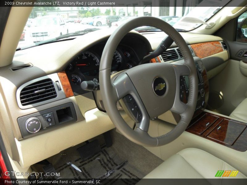 Victory Red / Light Cashmere 2009 Chevrolet Avalanche LTZ