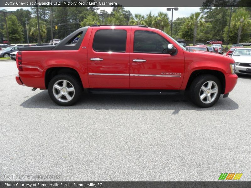 Victory Red / Light Cashmere 2009 Chevrolet Avalanche LTZ