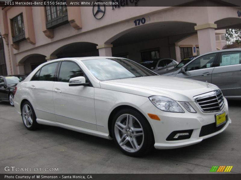 Arctic White / Almond/Black 2011 Mercedes-Benz E 550 Sedan
