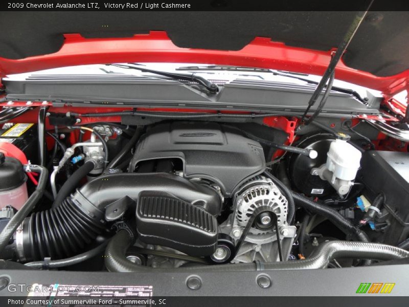Victory Red / Light Cashmere 2009 Chevrolet Avalanche LTZ