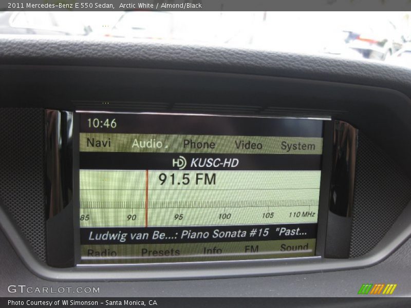 Arctic White / Almond/Black 2011 Mercedes-Benz E 550 Sedan