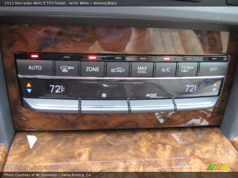 Arctic White / Almond/Black 2011 Mercedes-Benz E 550 Sedan